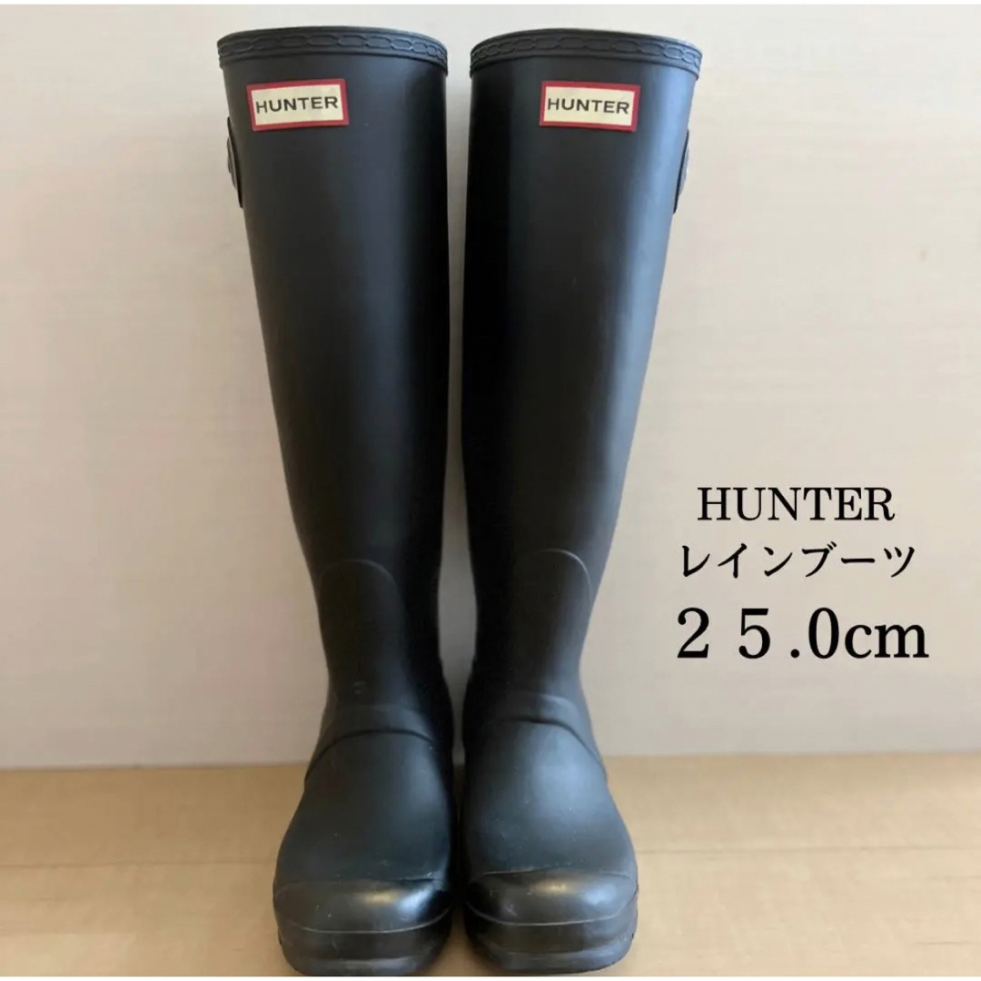 HUNTER ORIGNAL PLAYBOOT TALL  黒　UK6 25㎝