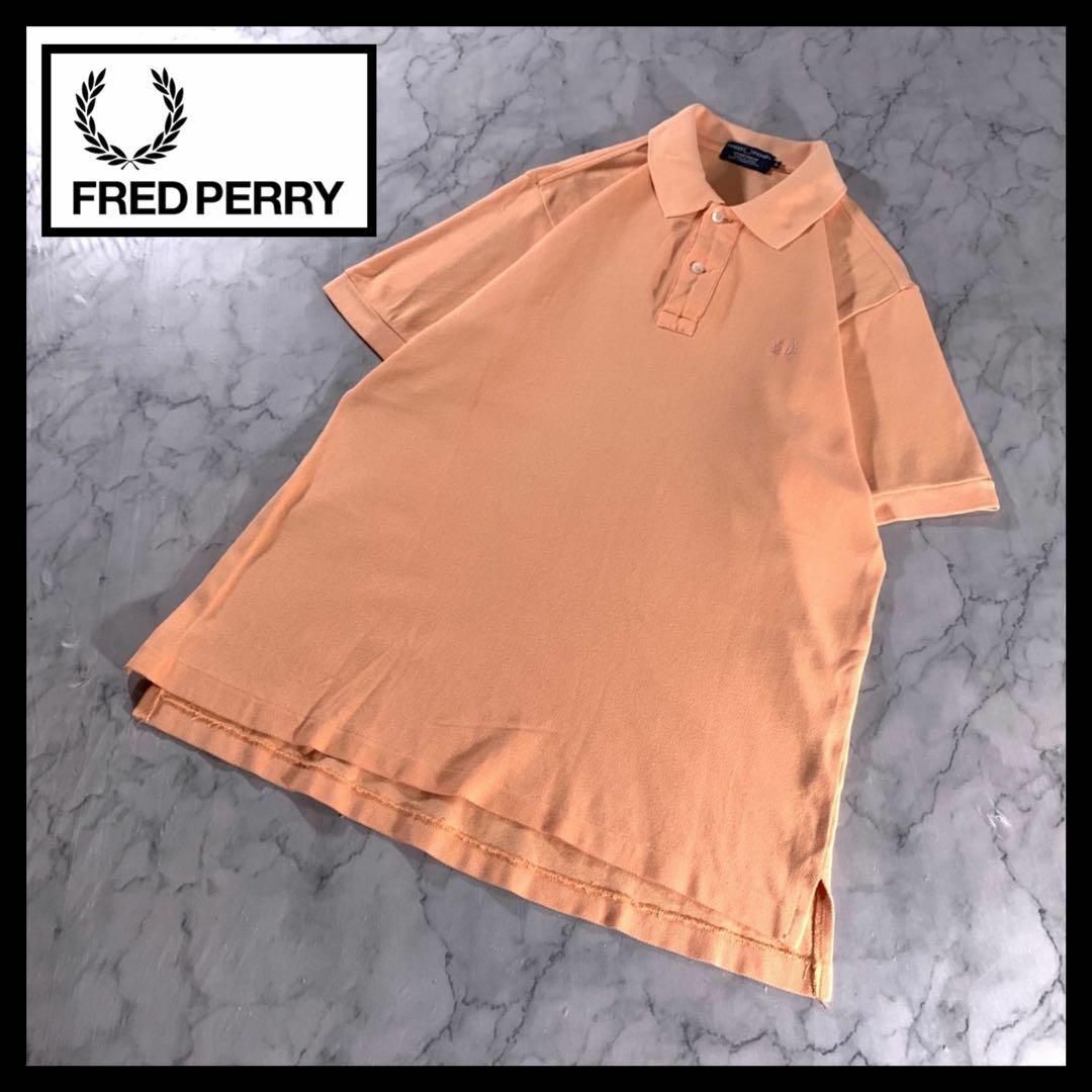 FRED PERRY フレッドペリー ポロシャツ M3 サーモンピンク 日本製