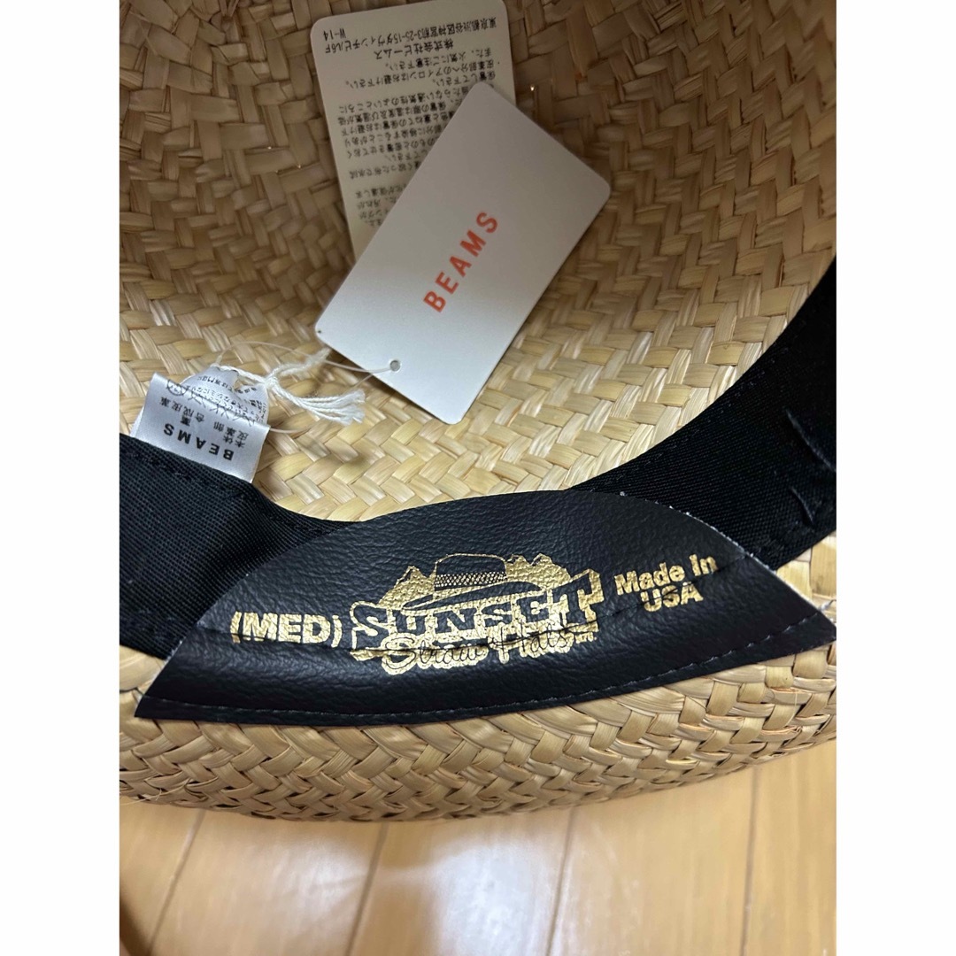 BEAMS(ビームス)のSUNSET STRAW HAT  BEAMS Ｍ　ストローハット レディースの帽子(麦わら帽子/ストローハット)の商品写真