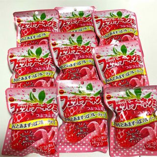 ブルボン(ブルボン)のブルボン フェットチーネグミ つぶつぶ苺味 9袋セット(菓子/デザート)