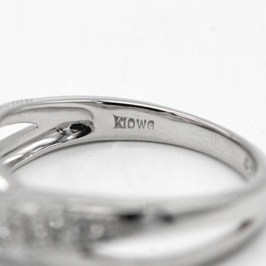 美品 ダイヤモンド 0.138ct デザイン リング K10WG A01146