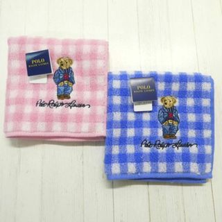 ポロラルフローレン(POLO RALPH LAUREN)のポロ ラルフローレン ポロベア ミニタオル チェック 2点セット(ハンカチ)