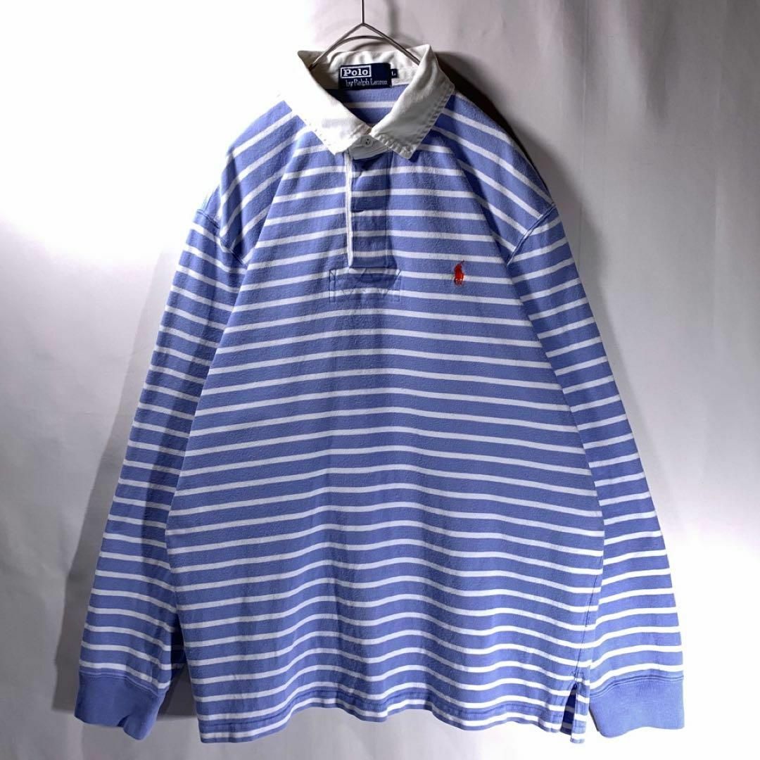 POLO RALPH LAUREN - 90s 古着 ラルフローレン 細ボーダー ラガー