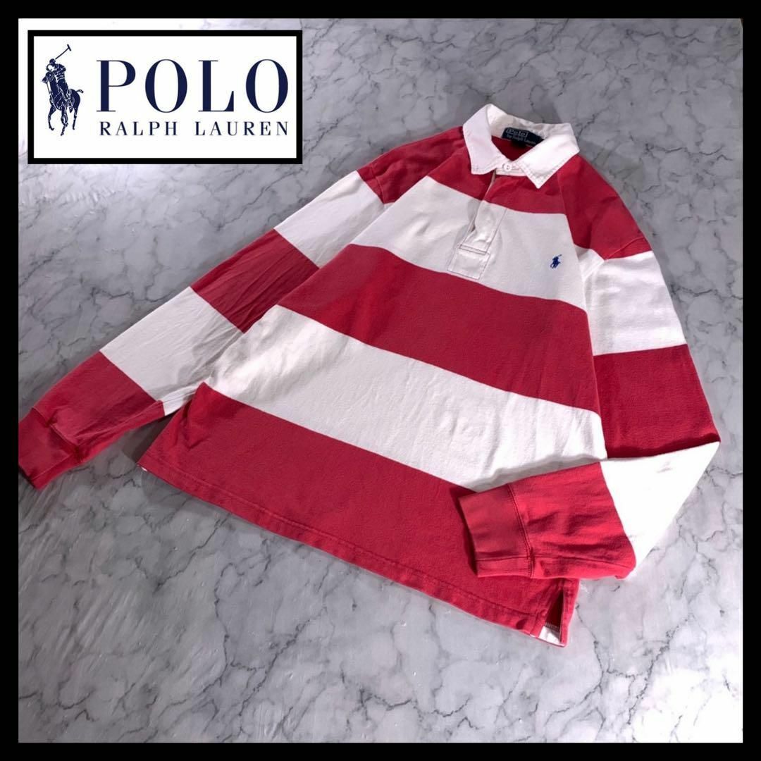 POLO RALPH LAUREN - 90s 古着 ラルフローレン ハーフジップ 太