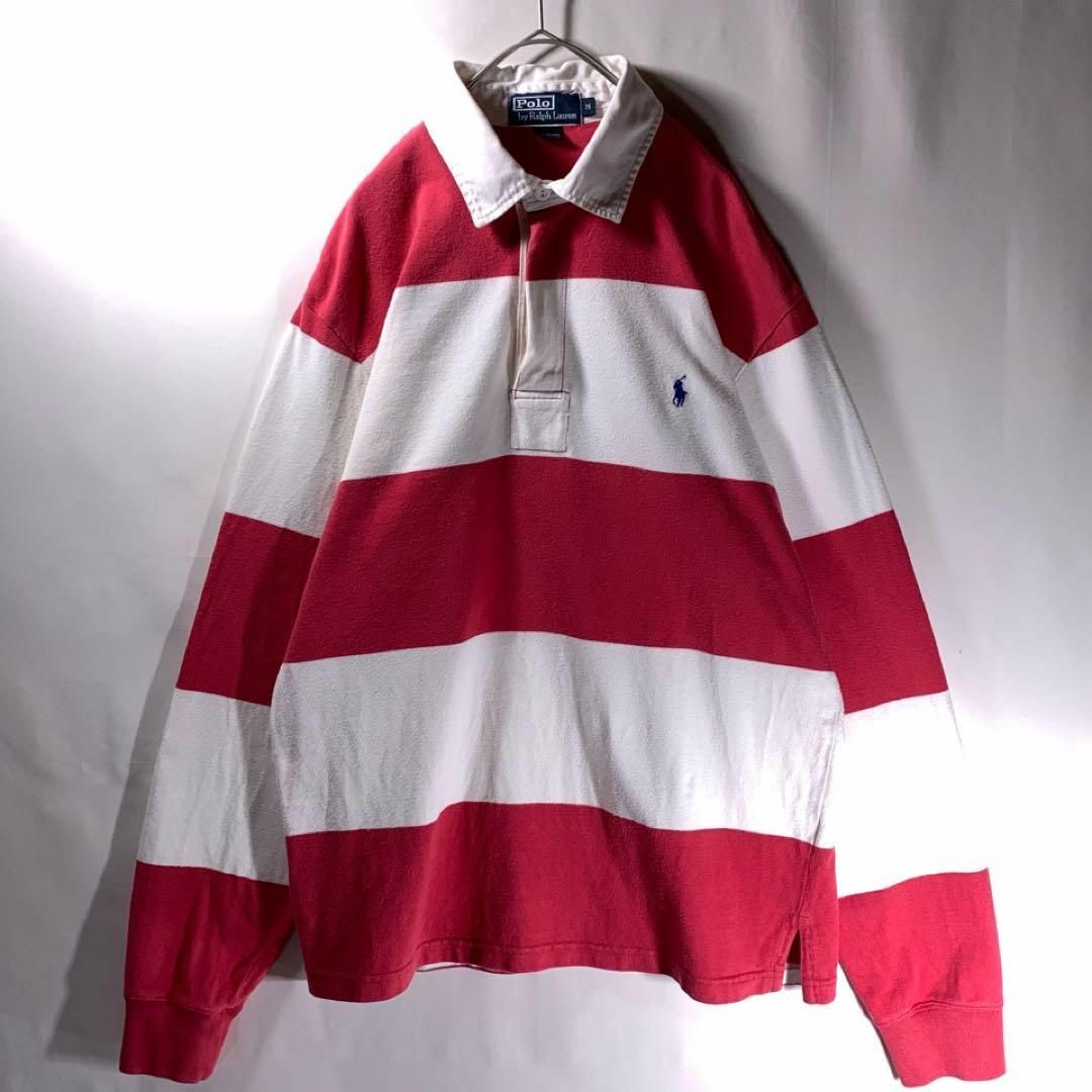 POLO RALPH LAUREN - 90s 古着 ラルフローレン ハーフジップ 太