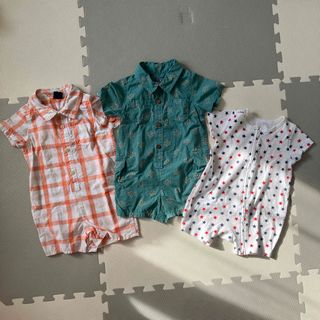 ベビーギャップ(babyGAP)のロンパース　3枚セット　カバーオール(カバーオール)