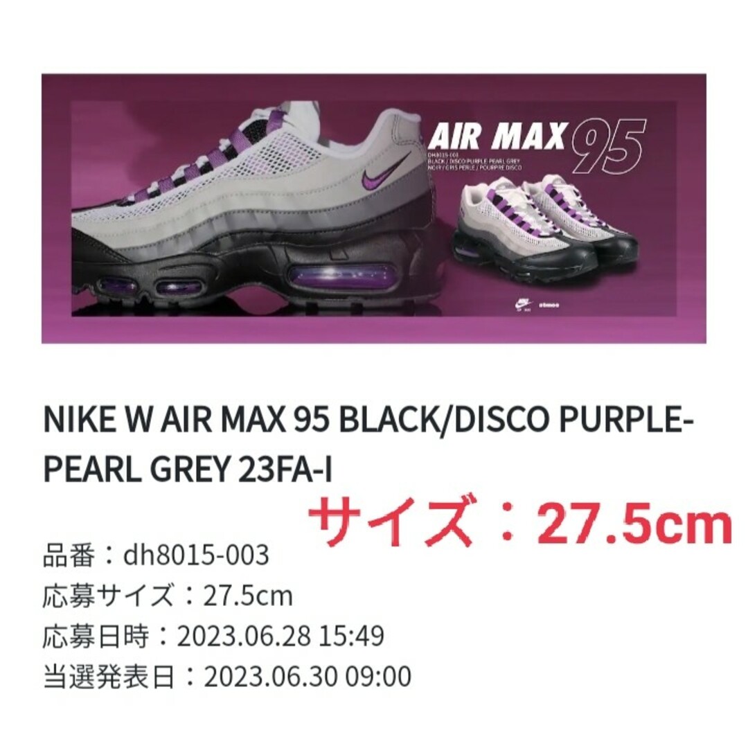 275cmメインカラーパープルNIKE エアマックス95