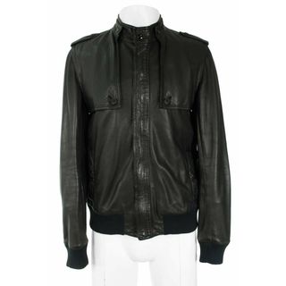 ディオールオム(DIOR HOMME)のディオールオム  06AW エポーレット付リブレザーレザージャケット  メンズ 50(レザージャケット)