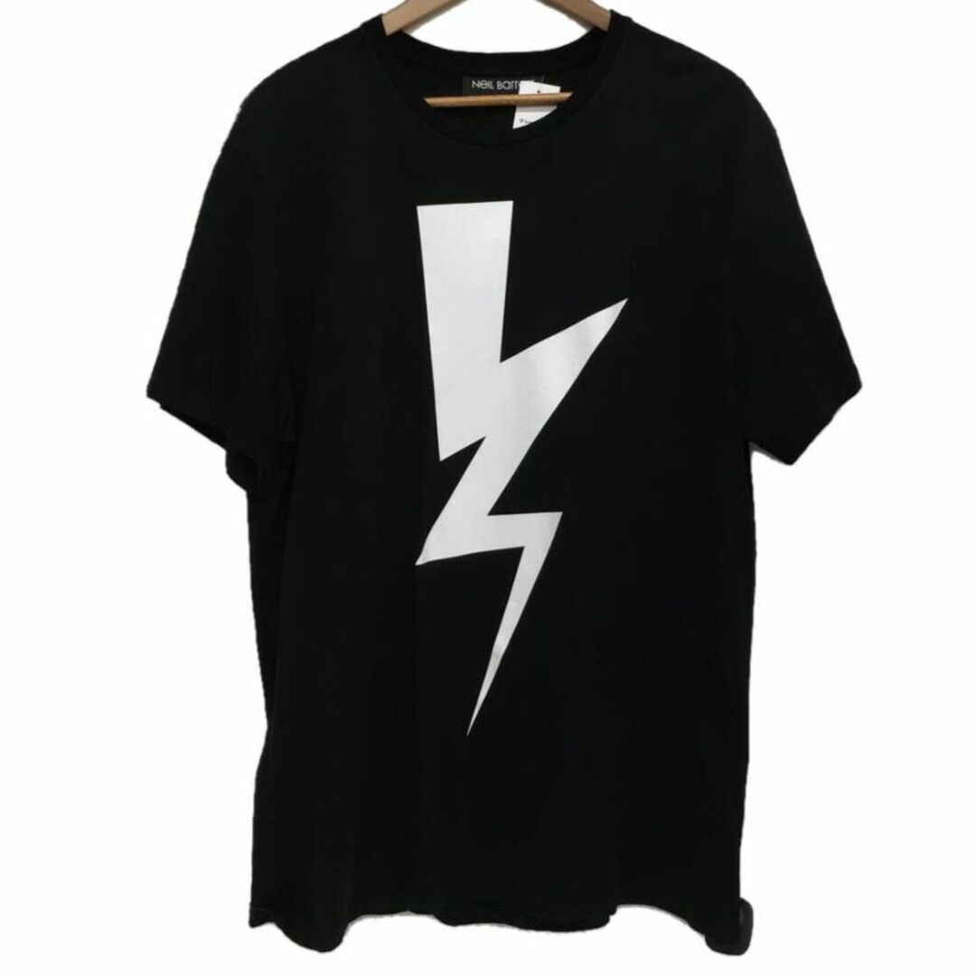 極美品NEILBARRETTモノトーンサンダーTシャツTHUNDERTEE L