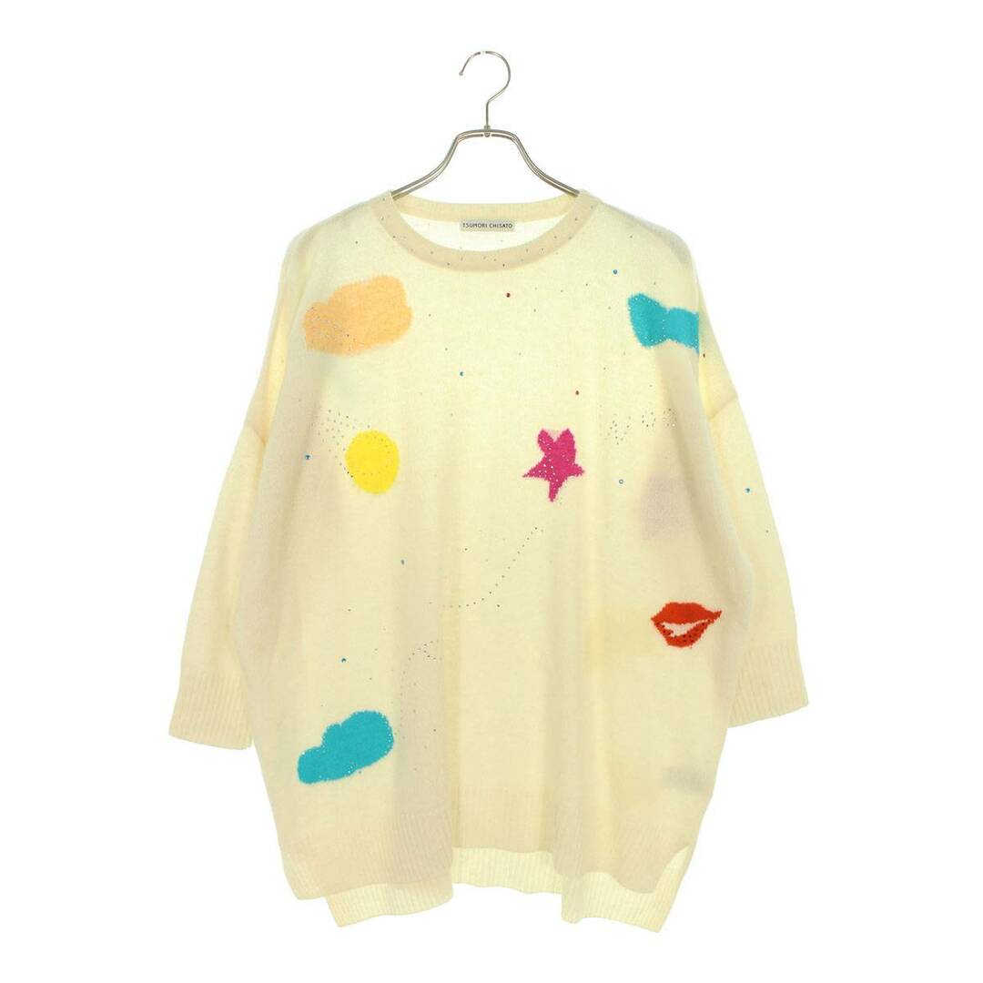 TSUMORI CHISATO(ツモリチサト)のツモリチサト  TC81KN010 ラインストーン装飾ウールニット ※8/19～24 発送・問い合わせ遅延 レディース 2 レディースのトップス(ニット/セーター)の商品写真