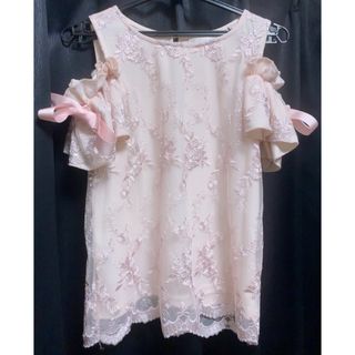 トッコクローゼット(TOCCO closet)の美品♡レーストップス(カットソー(半袖/袖なし))