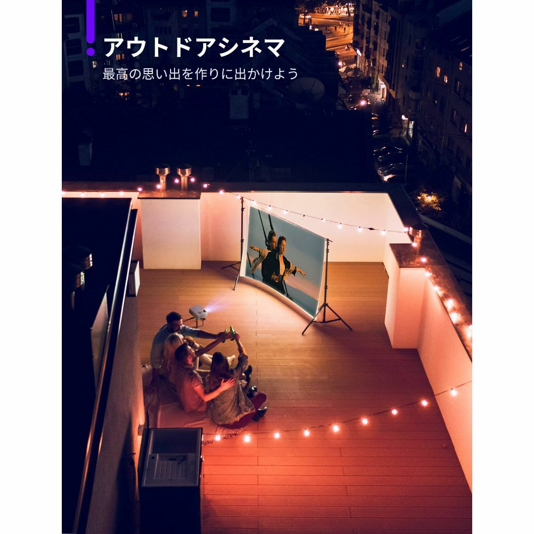 プロジェクター WiFi AKIYO 8000LM ネイティブ 1080P フルの通販 by