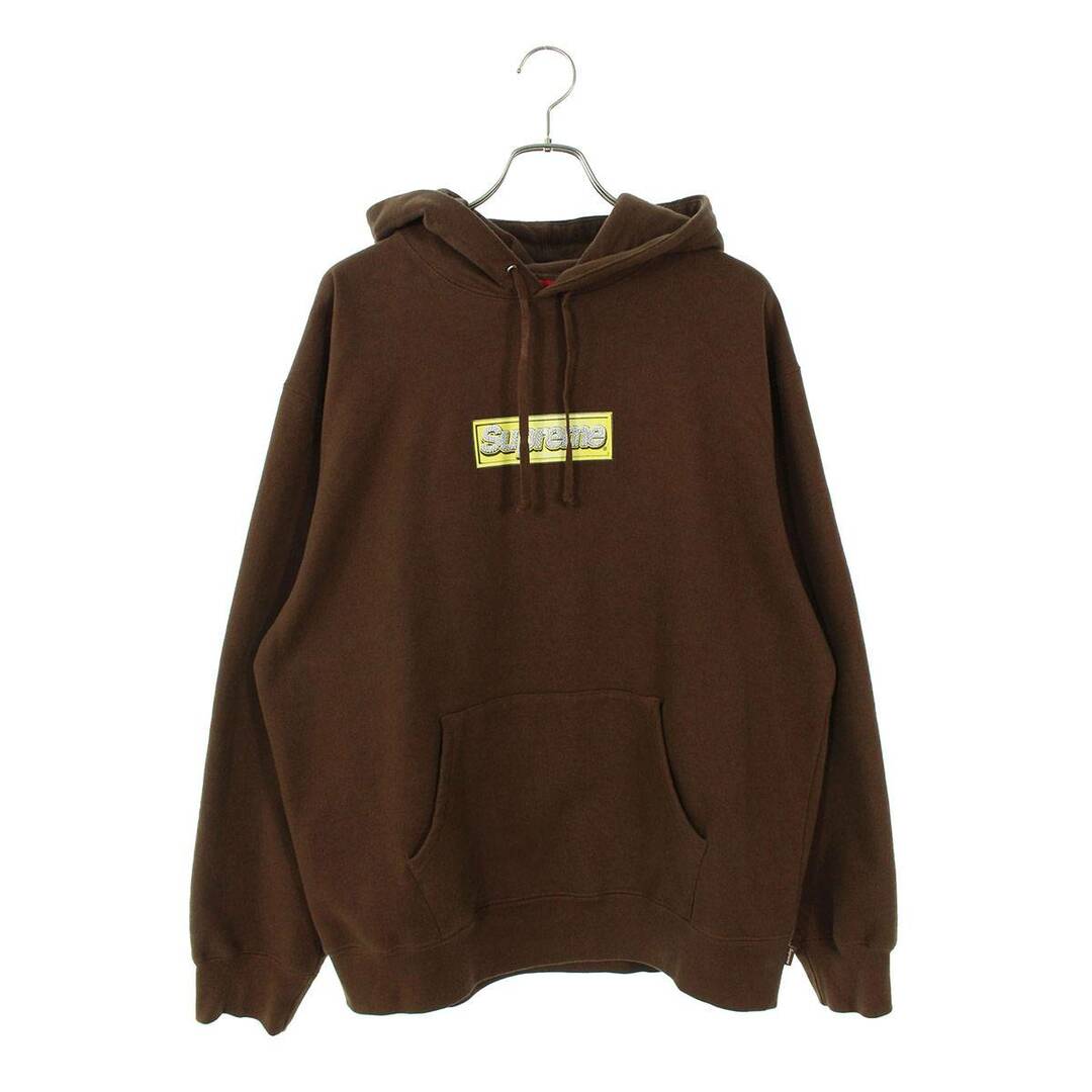 シュプリーム  22SS  Bling Box Logo Hooded Sweatshirt ブリングボックスロゴプルオーバーパーカー  メンズ L