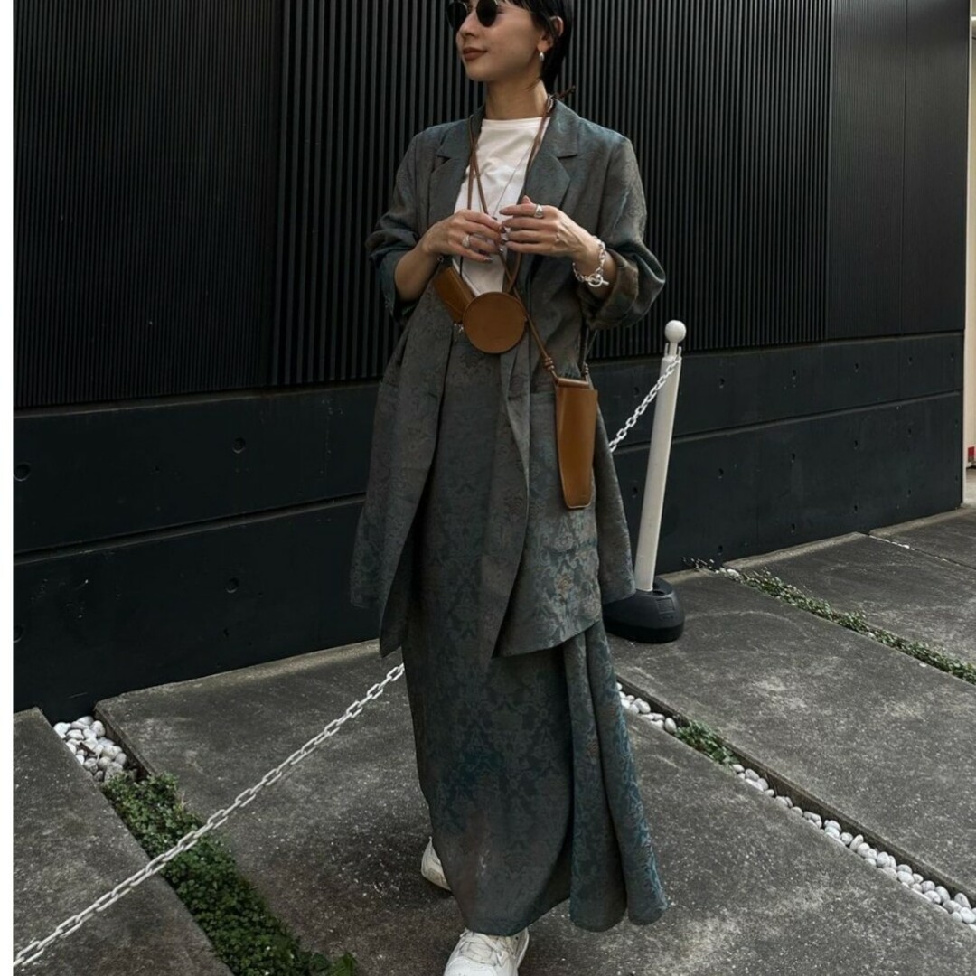 Ameri MEDI ALICIA JACQUARD JACKET ブルー アウター | filmekimi.iksv.org