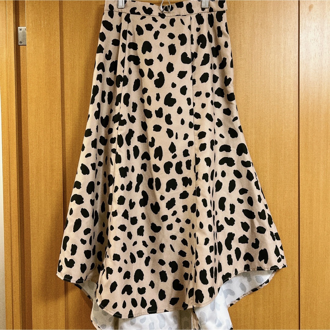 rienda(リエンダ)のrienda リエンダ Back Flare Leopard JW SK レディースのスカート(ひざ丈スカート)の商品写真