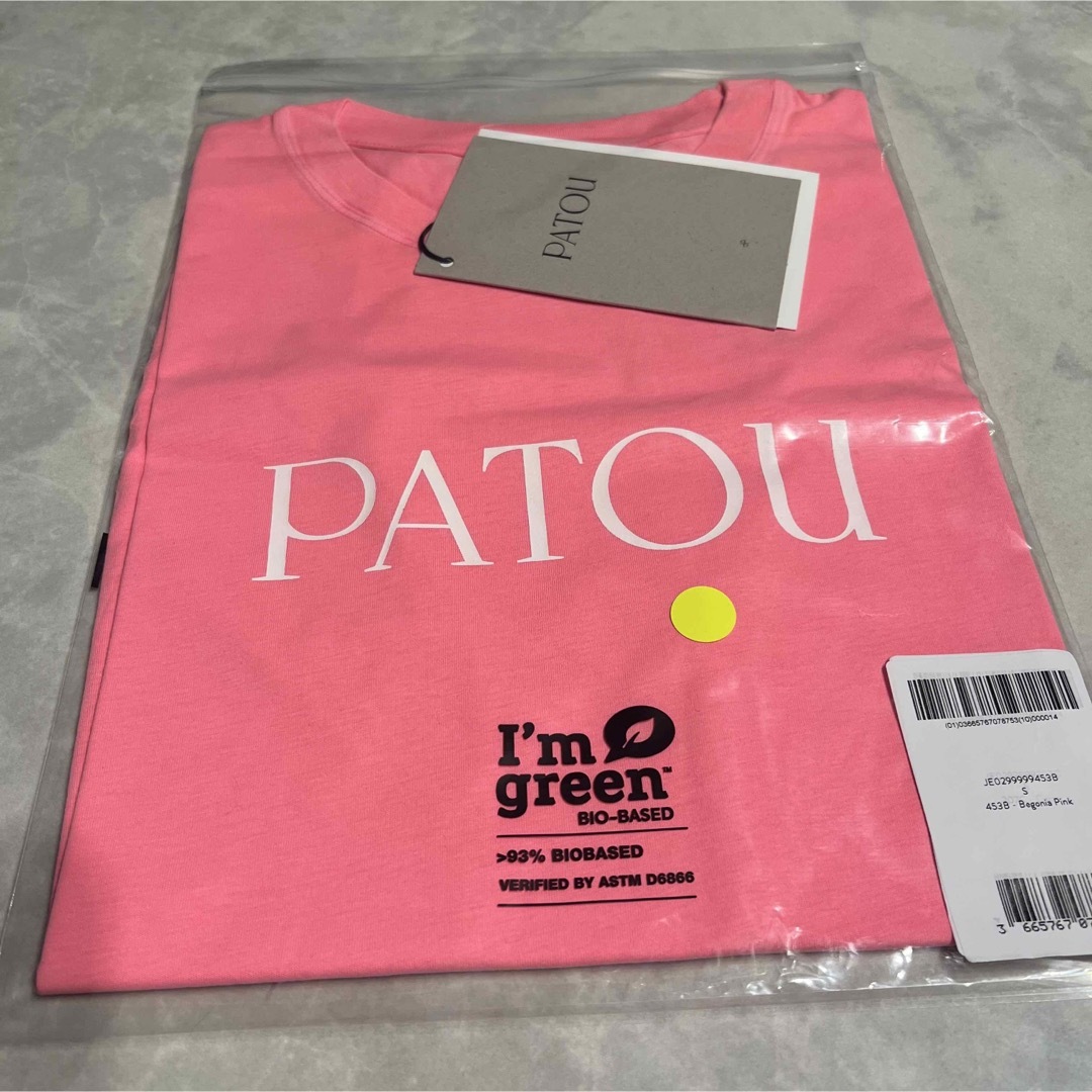 【新品】PATOU 半袖 Tシャツ ロゴ ピンク Sサイズ