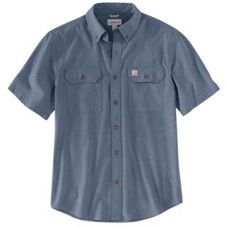 カーハート(carhartt)のカーハート　シャンブレー　半袖　シャツ　デニム色　S　●新品　Carhartt(シャツ)