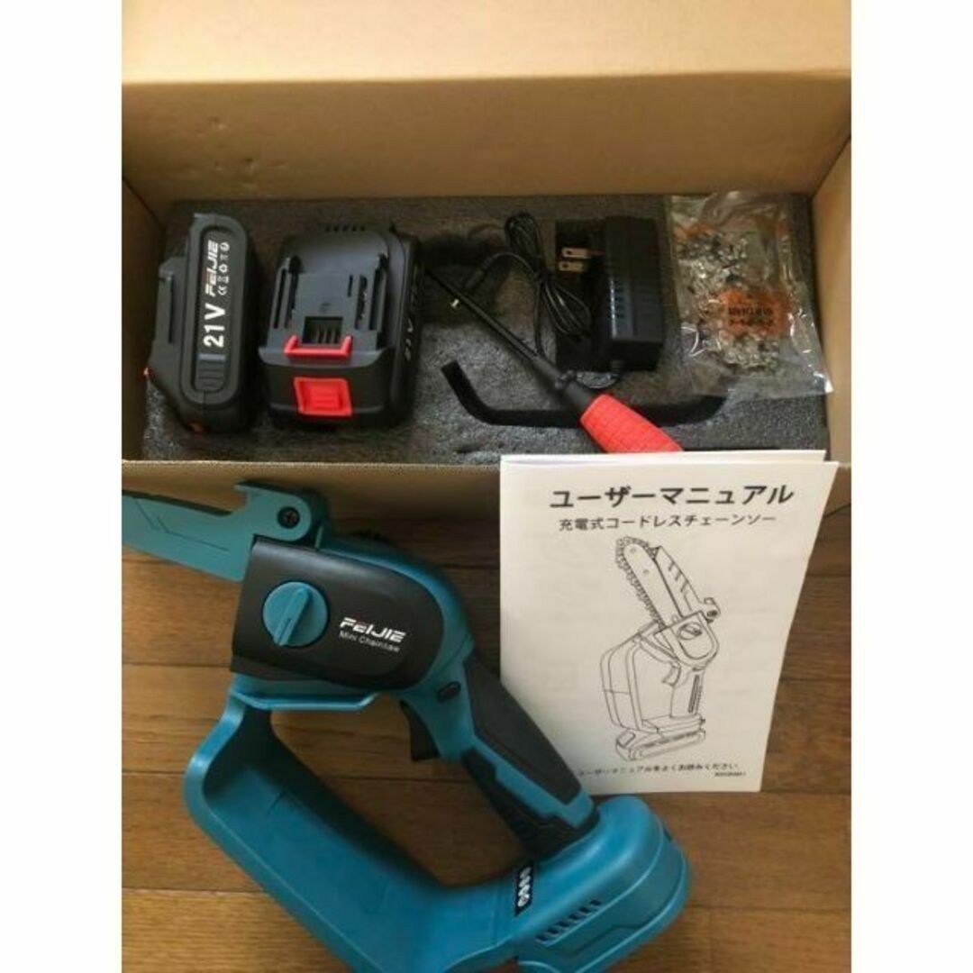 電動 チェーンソー 充電式 21V 小型 ミニ 6インチ マキタ対応 ...