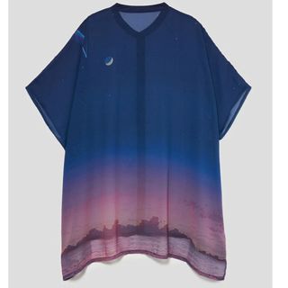 グラニフ(Design Tshirts Store graniph)のグラニフ　完売品　新海誠さんコラボ　かたわれ時(君の名は。)｜シアーシャツ(シャツ/ブラウス(半袖/袖なし))