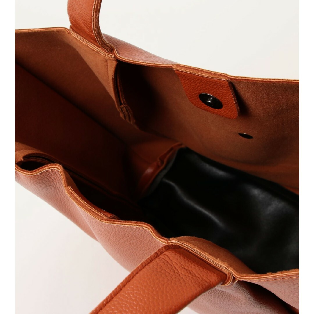 【美品】LA VORAGINE トートバッグ フェイクレザー ブラック メンズのバッグ(トートバッグ)の商品写真