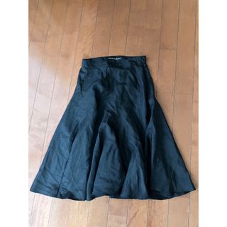 バレンシアガ(Balenciaga)の美品・BALENCIAGA.SILK  スカート34ブラック(ひざ丈スカート)