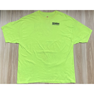 USA 80s USA製 ショート丈 袖切替え ネオンカラーTシャツ M~L