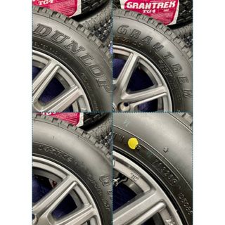 DUNLOP - 51軽トラ箱バン用145R126PR新品タイヤ4本と中古美品ホイール