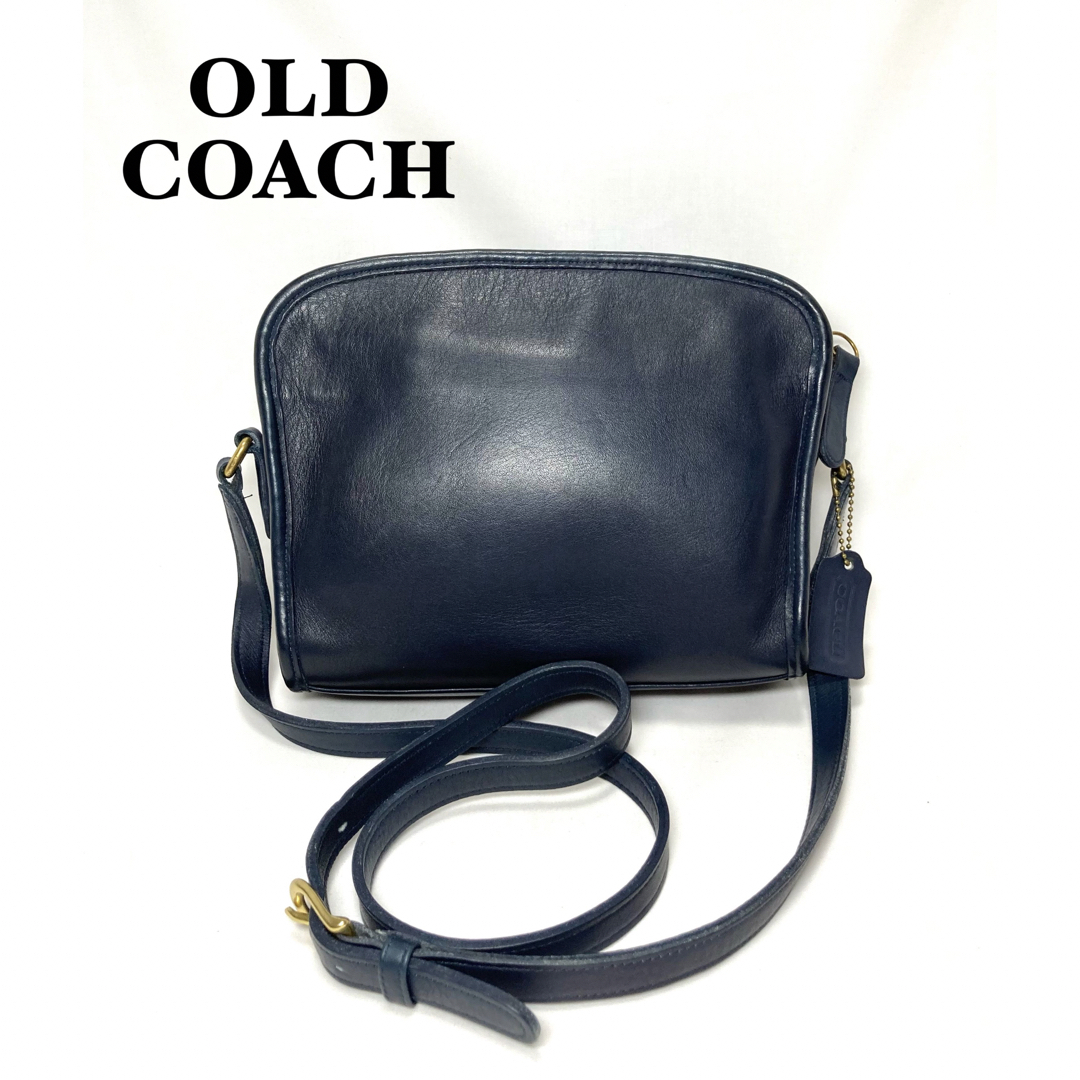 美品】COACH オールドコーチ ショルダーバッグ ネイビー 9087