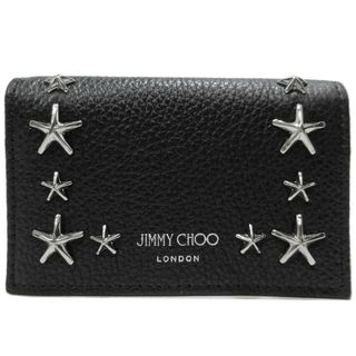 ジミーチュウ(JIMMY CHOO)のジミーチュウ NELLO UUF 000071 BLACK / SILVER(名刺入れ/定期入れ)