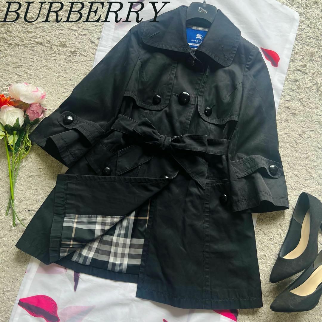 【良品】BURBERRY BLUE LABEL ミドル丈トレンチコート 38 | フリマアプリ ラクマ