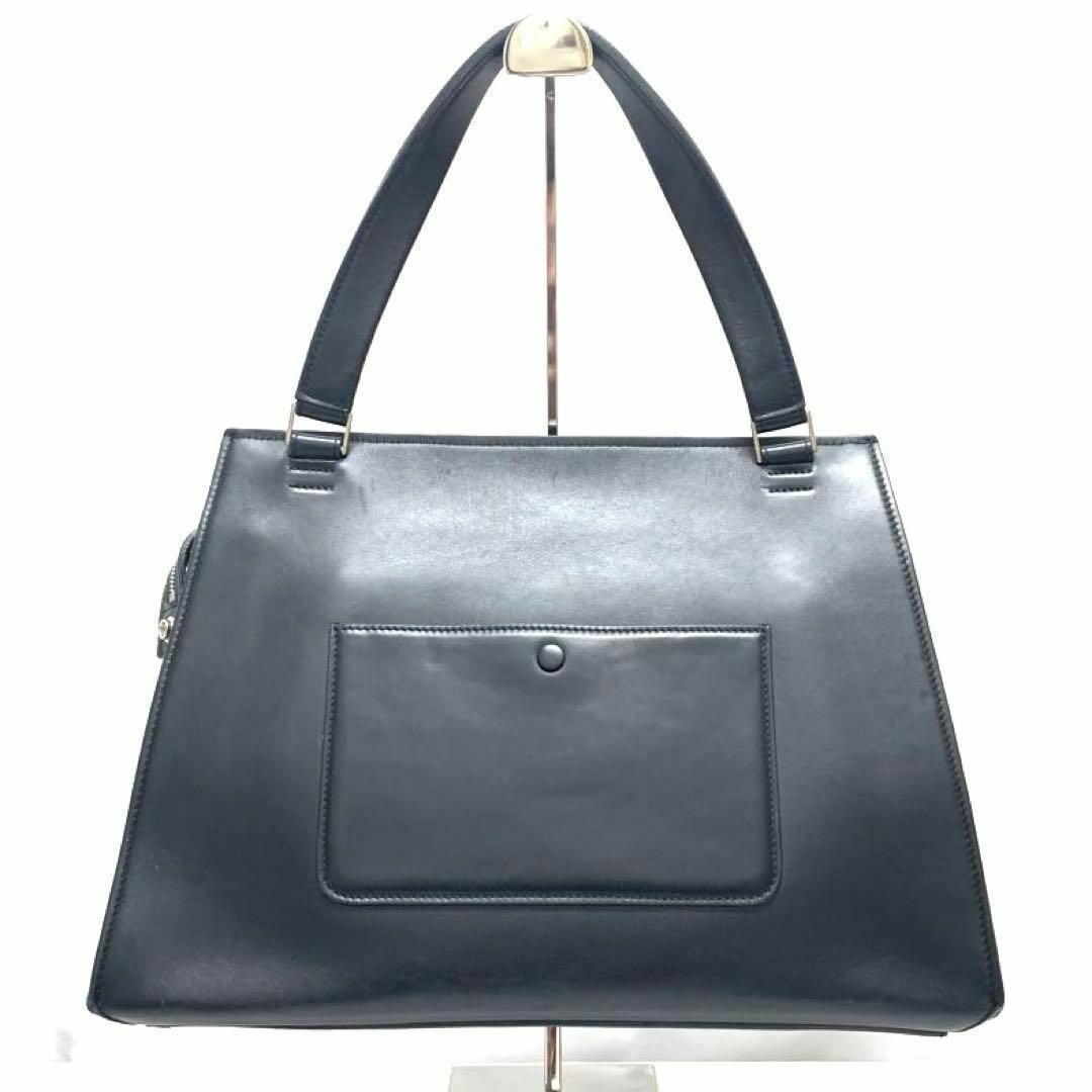 【美品】CELINE セリーヌ エッジ レザー ハラコ ハンドバッグ レディース