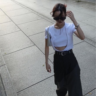 melt the lady cropped jersey ll ブラック✖️グレー
