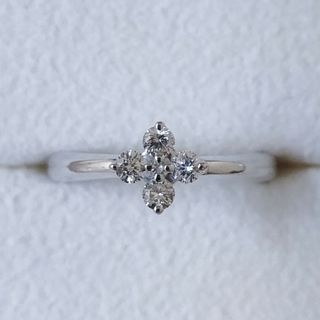 タサキ(TASAKI)の田崎真珠 TASAKI ダイヤモンド フラワー リング K18WG 0.16ct(リング(指輪))