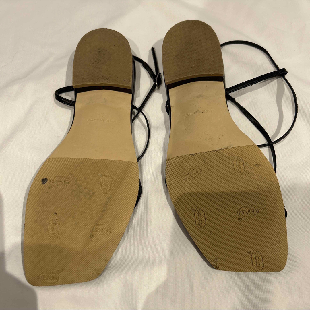 SEA(シー)のSEA  レザーヌーディフラットサンダル　ブラック レディースの靴/シューズ(サンダル)の商品写真