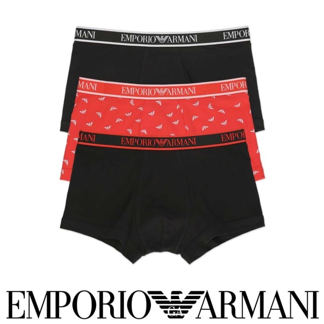 Emporio Armani(エンポリオアルマーニ)の【3枚】EMPORIO ARMANI ボクサーパンツ 54037178 S メンズのアンダーウェア(ボクサーパンツ)の商品写真