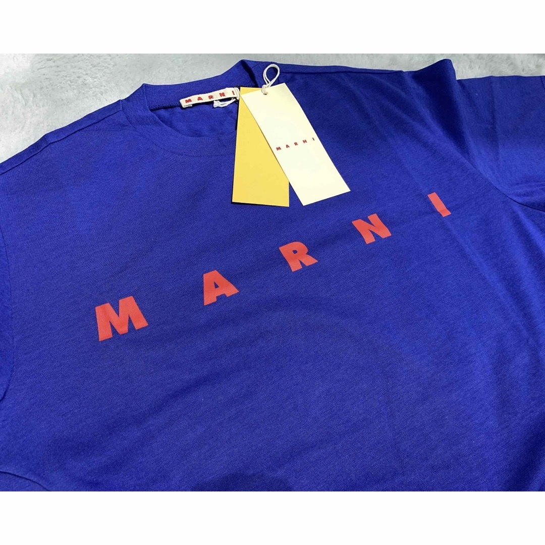 Marni(マルニ)のMARNI ロゴTシャツ　ブルー　12 レディースのトップス(Tシャツ(半袖/袖なし))の商品写真