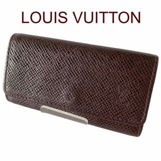 ルイヴィトン(LOUIS VUITTON)のルイヴィトン タイガ 4連キーケース ミュルティクレ4 M30526 アカジュー(キーケース)