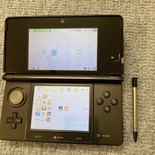 ニンテンドー3DS(ニンテンドー3DS)のNintendo 3DS 本体 ブラック動作品ポケモンバンク(携帯用ゲーム機本体)