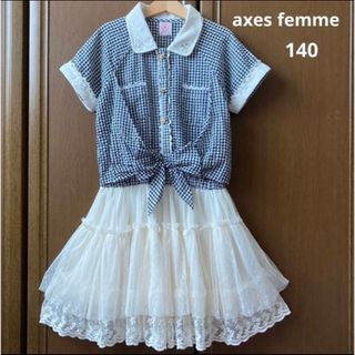 アクシーズファム(axes femme)の２点専用！アクシーズファム　半袖　ドッキング　ワンピース  フレア　春　夏　(ワンピース)