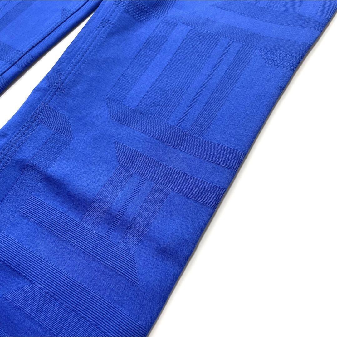 極美品 エルメス ジャガードデザインパンツ 34 ブルー セリエボタン