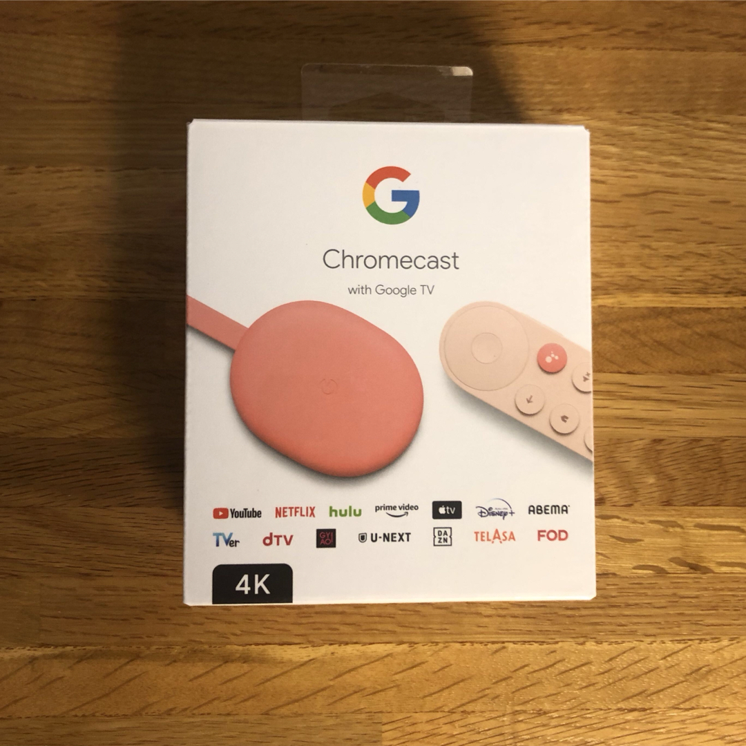 Google(グーグル)の新品未開封 Google chromecast 4k  Sunrise スマホ/家電/カメラのテレビ/映像機器(映像用ケーブル)の商品写真