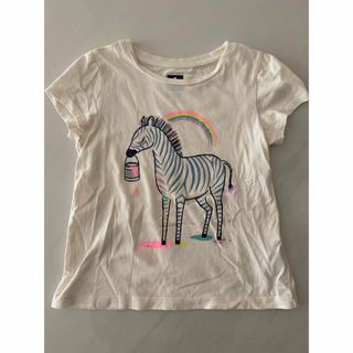 ベビーギャップ(babyGAP)のTシャツ　シマウマ　ホワイト　110(Tシャツ/カットソー)