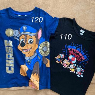 エイチアンドエム(H&M)の【中古】パウパトロール　Tシャツ　2枚セット　5-6才　6-8才(Tシャツ/カットソー)