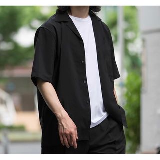 アーバンリサーチ(URBAN RESEARCH)の【美品】アーバンリサーチ　ドライメランジシャツ　ブラック　M(シャツ)