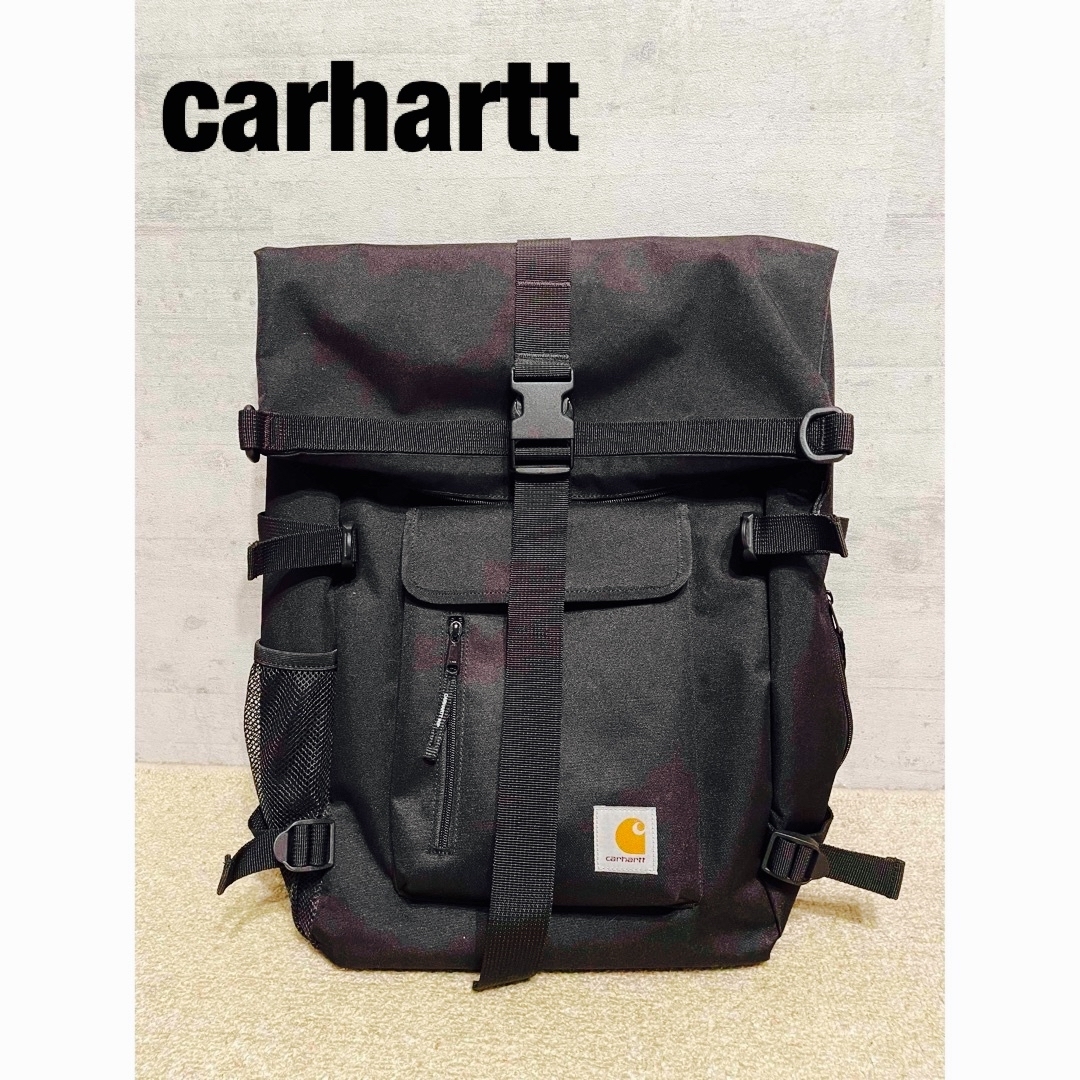 carhartt(カーハート)のカーハート　carhartt バックパック　リュック　黒 メンズのバッグ(バッグパック/リュック)の商品写真