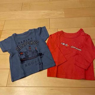 ベビーギャップ(babyGAP)のbaby GAP カットソー2枚セット　 サイズ80㎝　美品(シャツ/カットソー)