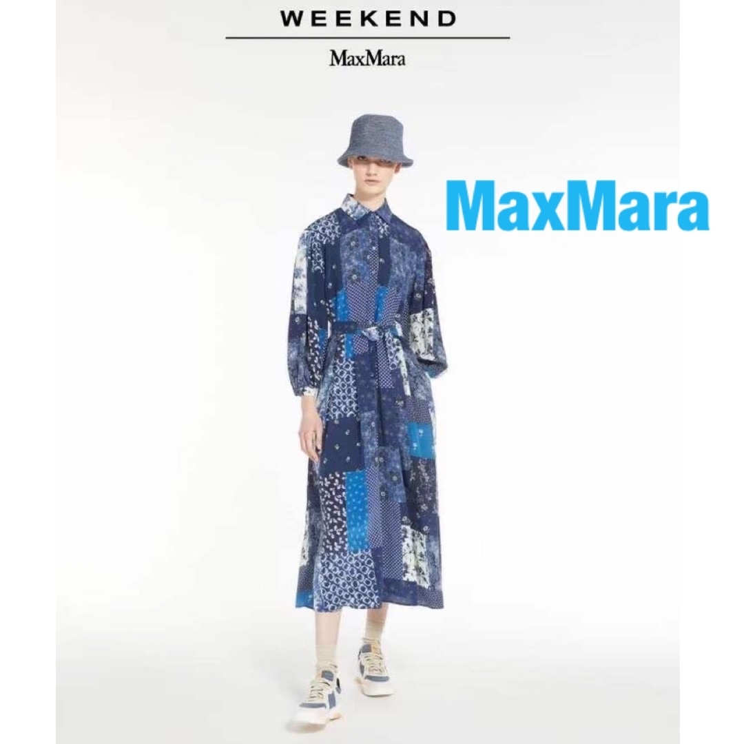 ❣️23新作 ♡ MaxMara リネンひざ丈ワンピース 新品♡　021