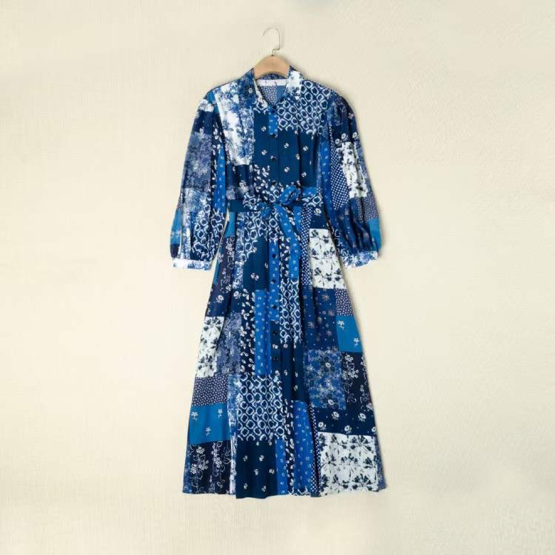 ❣️23新作 ♡ MaxMara 青花柄ロングワンピース 新品♡　031