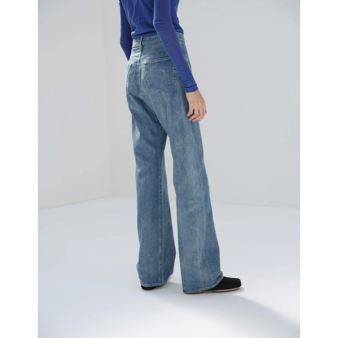 Auralee SELVEDGE FADED LIGHT DENIM PANTS-eastgate.mk
