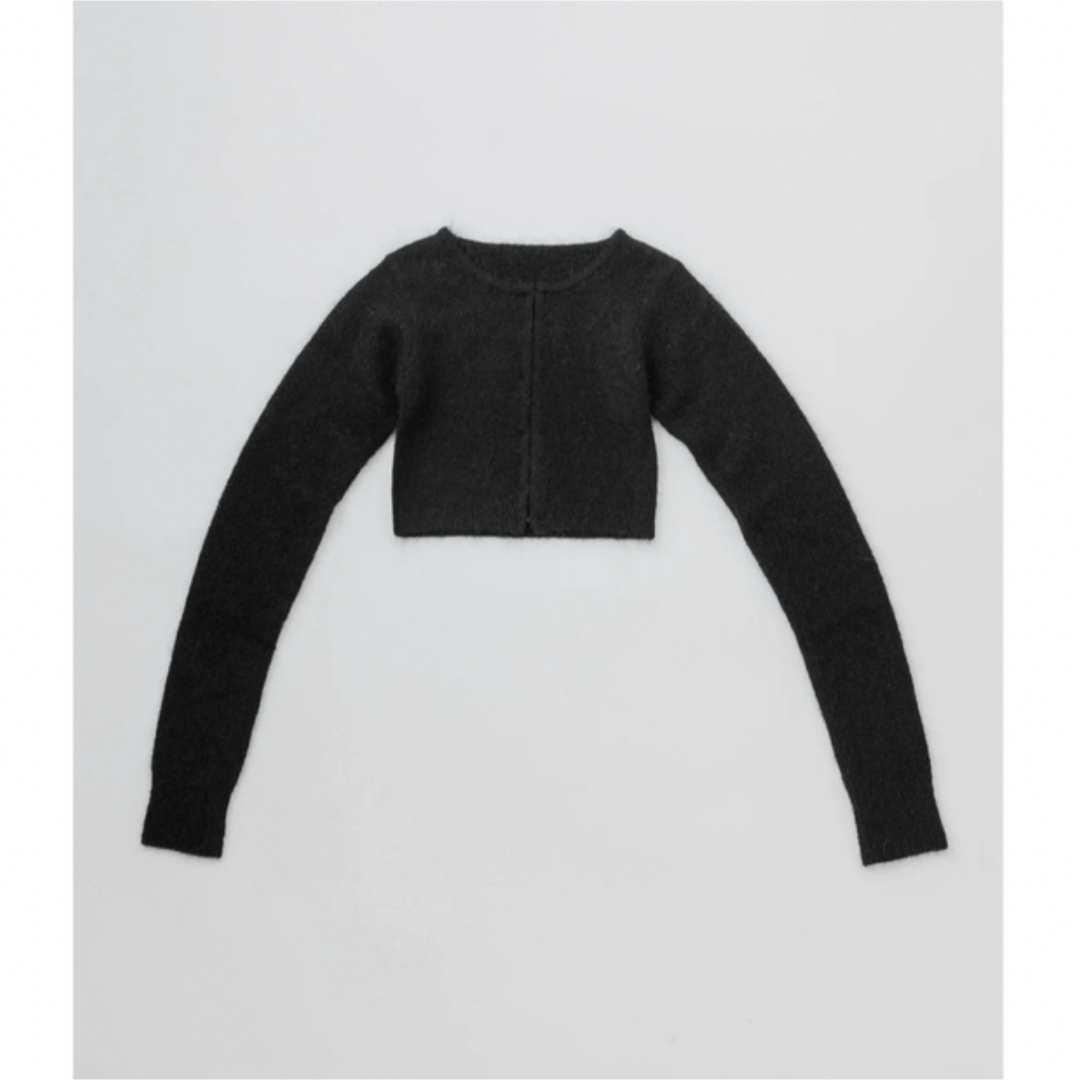 yo BIOTOP】Wool mohair hook cardiganブラック トップス yo BIOTOP】Wool mohair hook cardiganブラック トップス
